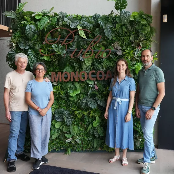 Aynimundo founders with Rubio Monocoat CEO and marketeer