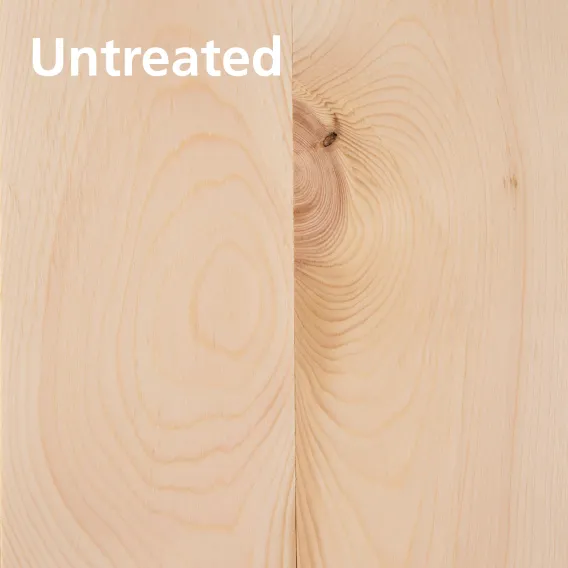 Untreated wood swatch of pine