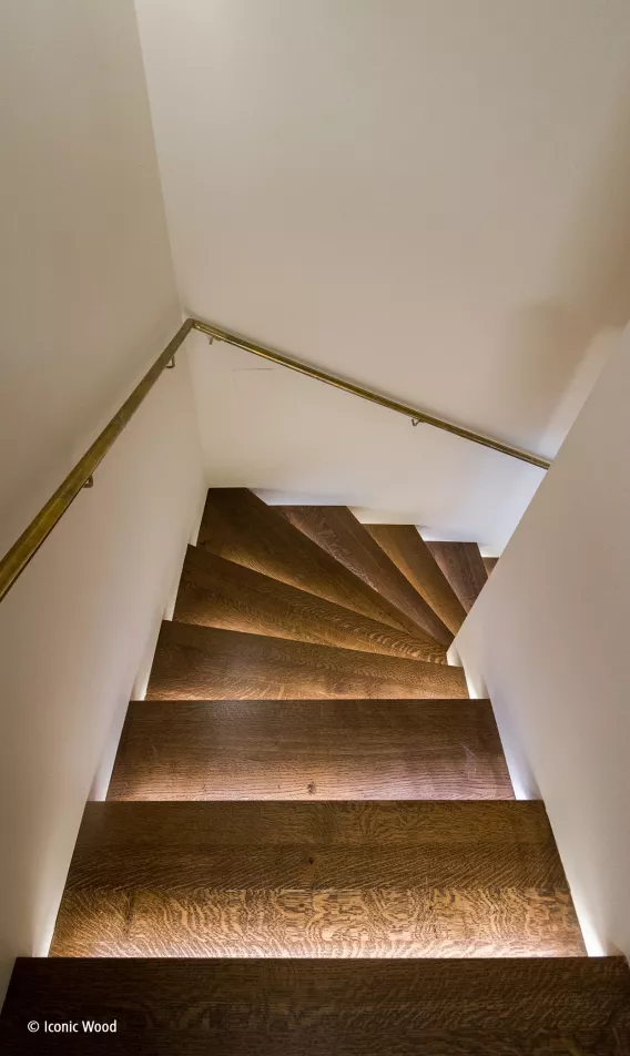 Dark wooden staircase