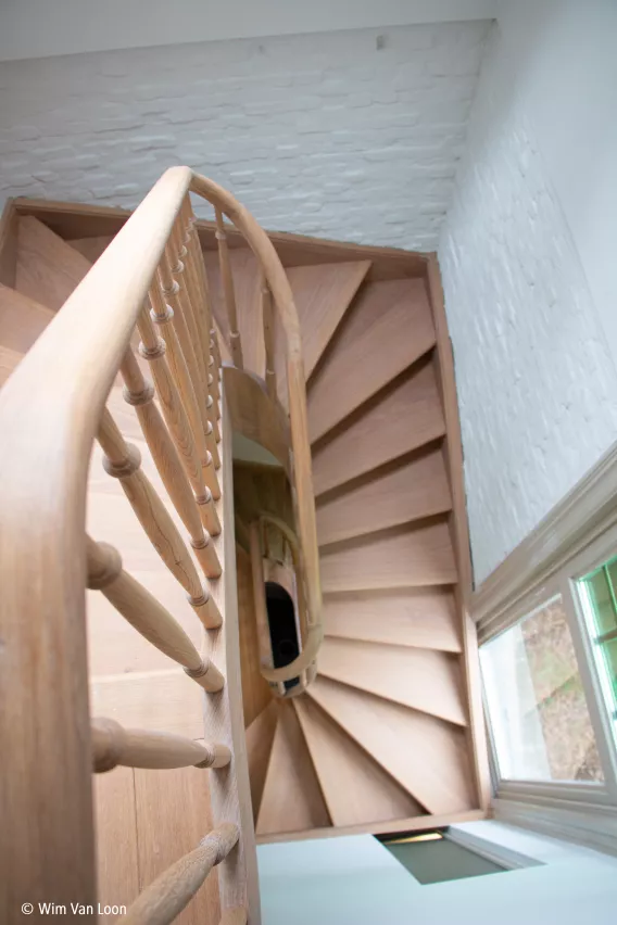 Staircase hall shown from above